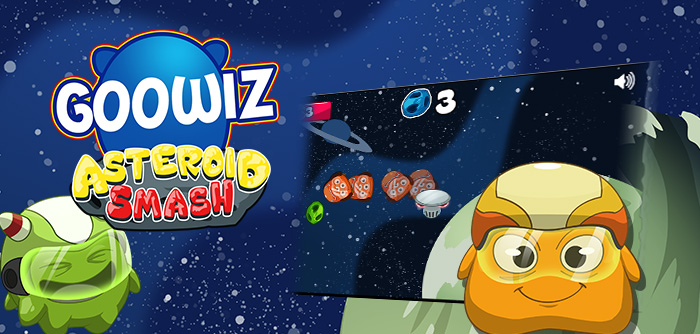Os Goowiz estão ficando loucos com um jogo onde você tem que atirar os asteróides em seu caminho para conquistar a terra!