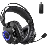 <notranslate>a Set Of Accessory Vankyo Wireless Gaming Headset Captain 100- Gaming Headphones With Detachable Noise Cancellation Microphone, Long Lasting Battery Up To 30 Hours, Led </notranslate>