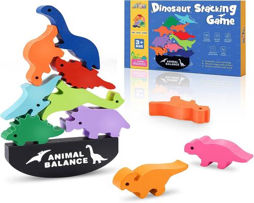 Un juego de equilibrio de dinosaurios Dejanard para niños
