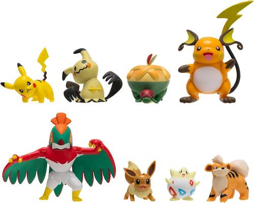 Paquete de 8 figuras de batalla de Pokémon de un personaje