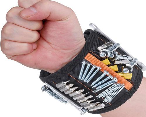 Rovtop 配件 可调节腕带，带 15 个超强磁铁 带螺丝磁铁的腕带