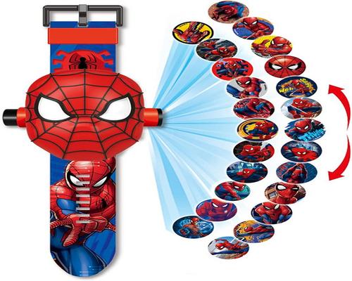 Bekijk Ndzydxw Spiderman-projector met 24 superheldenfiguren