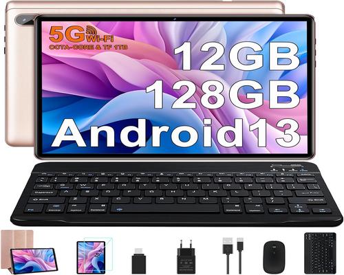 een Facetel Android 13 10 inch tablet met 5G Wifi 12GB Ram 128GB Rom
