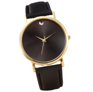 une Montre Casual Retro à Quartz Noire