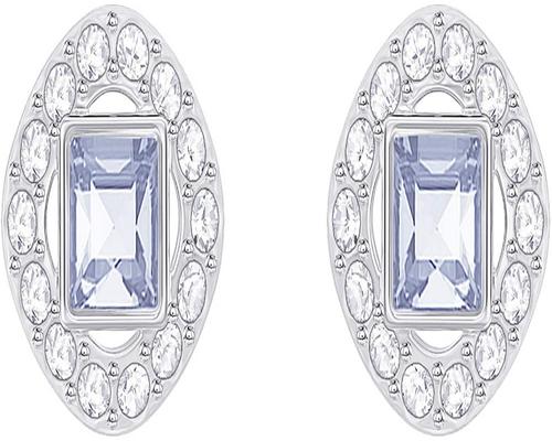 une Paire De Boucle D'Oreilles Swarovski Angelic Square
