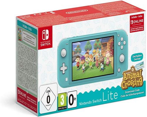 un Jeu Nintendo Switch Console Nintendo Switch Lite Turquoise + Animal Crossing : New Horizon + 3 Mois D’Abonnement Nintendo Switch Online