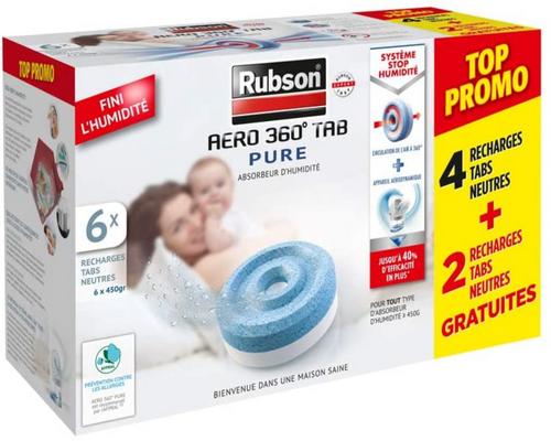 un Déshumidificateur Rubson Aéro 360° Tab Pure