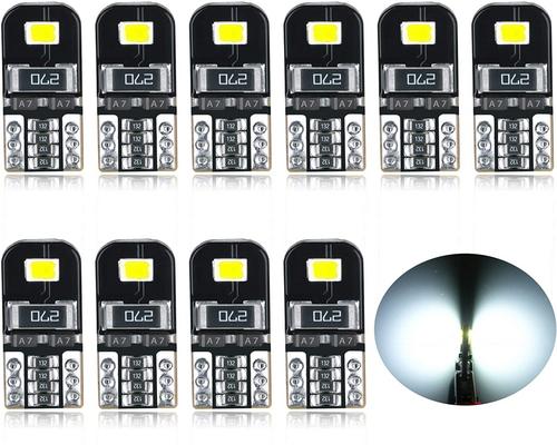 une Ampoule Aglint T10 Led Canbus 12V Blanc Pas De Polarité Conçu W5W Wedge Intérieur De Voiture Lumière Dôme Feux De Plaque D'Immatriculation