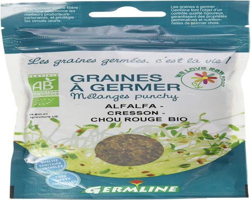 une Plante Germ'Line Alfalfa Cresson Chou Rouge Bio À Germer Bio