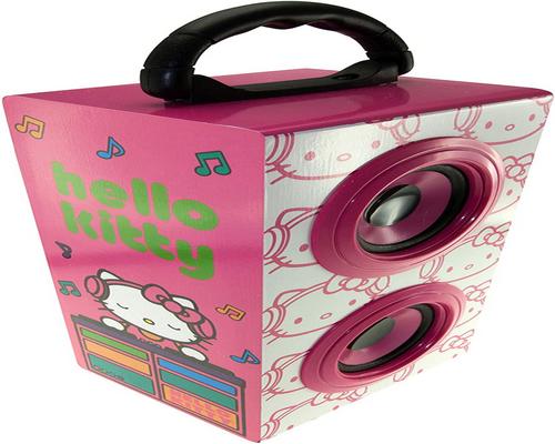 une Enceinte Hello Kitty- Pour Dj Avec Poignée De Transport Pour Smartphone