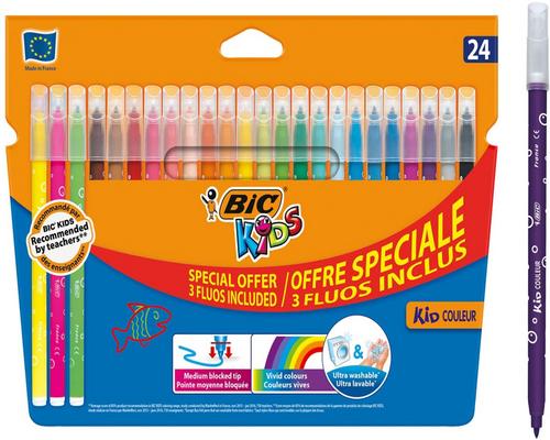 un Stylo Bic Kids Kid Couleur S De Coloriage À Pointe Moyenne