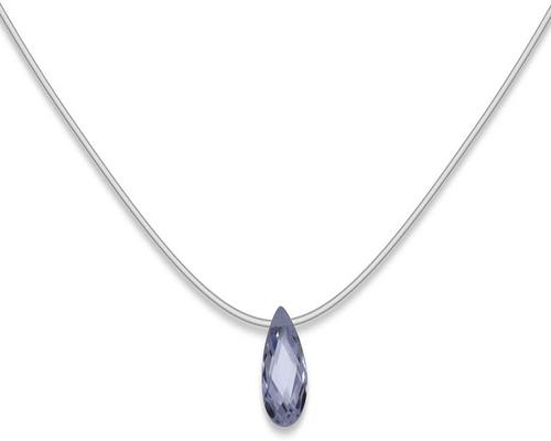 un Collier Tata Gisèle Fil Nylon Et Cristal Transparent