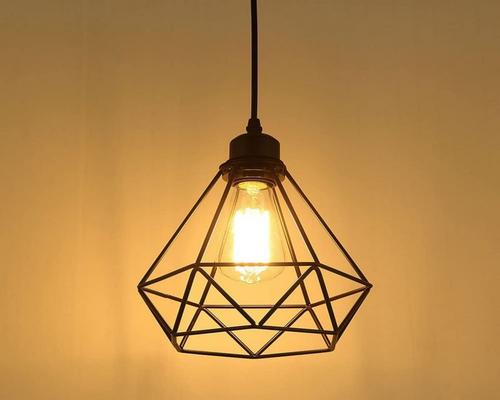 une Suspension Industriel Luminaire Rétro Lustre Plafonnier Vintage Noir Cage Éclairage De Plafond Abat-Jour En Métal Pour Restaurant Salon Chambre Cuisine Bar Couloir