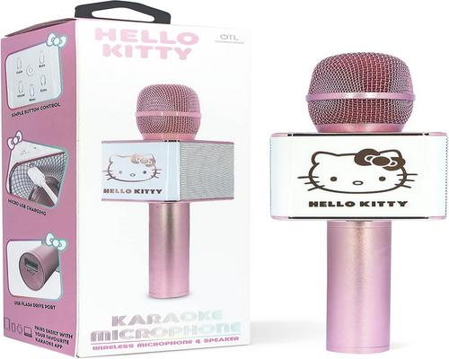 un Microphone Karaoké Sans Fil Hello Kitty Avec Haut-Parleur Intégré