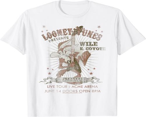 un T-Shirt "Looney Tunes Wile E Coyote Guitar"