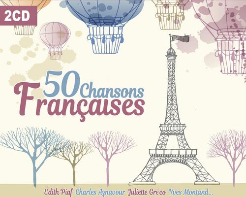 un Cd 50 Chansons Françaises, Édith Piaf, Yves Montand, Juliette Greco, Maurice Chevalier [2Cd]