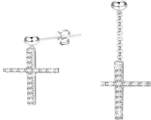 une Paire De Boucles D'Oreilles Croix Chriscoco