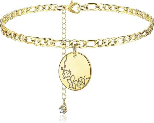 un Bracelet De Cheville Orazio Avec Fleur De Naissance