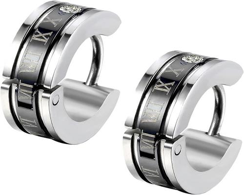 une Paire De Boucles D'Oreilles Flongo En Acier Inoxydable