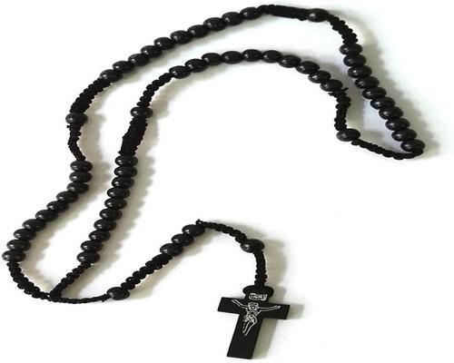 un Collier Chapelet En Bois
