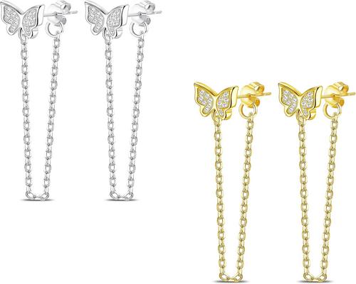 une Paire De Boucles D'Oreilles Papillon Chriscoco