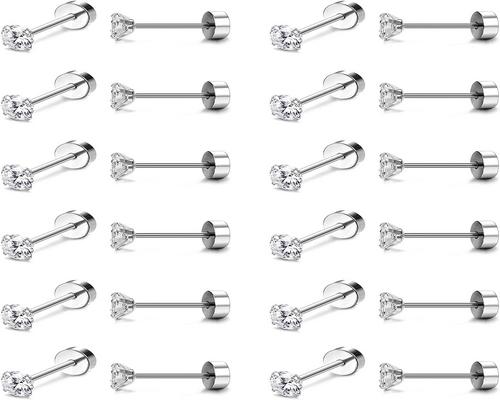 un Ensemble De 12 Paires De Boucles D'Oreilles Diamday