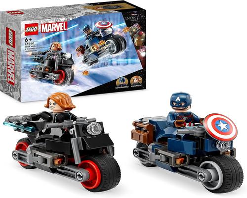 un Jeu Lego 76260 Marvel Les Motos De Black Widow Et De Captain America