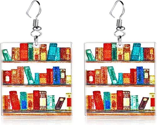 une Paire De Boucles D'Oreilles Thématiques Livres
