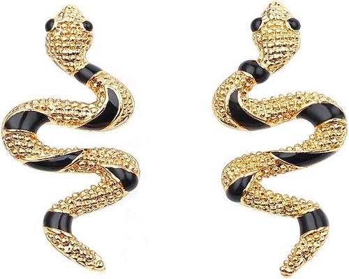 une Paire De Boucles D'Oreilles Serpent Cherada