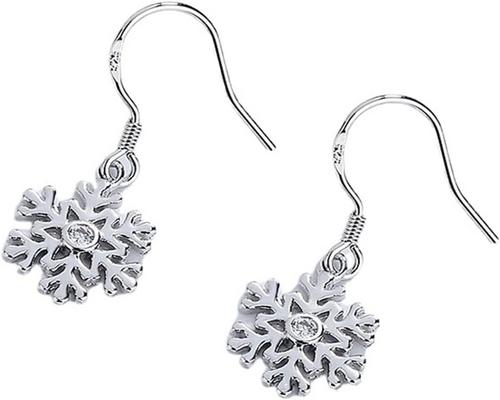 une Paire De Boucles D'Oreilles Flocon De Neige