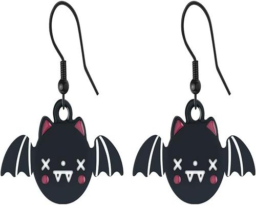 une Paire De Boucles D'Oreilles Chauve-Souris Chereda