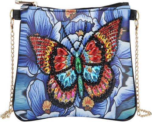 un Sac À Bandoulière Lady Mwoot 5D Diy Papillon Fleur Diamant Peinture