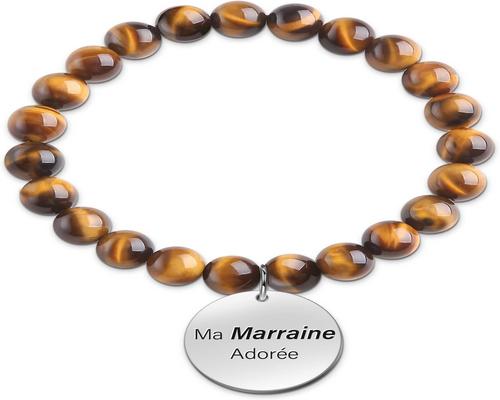 un Bracelet J.Fée En Pierre Naturelle Oeil De Tigre