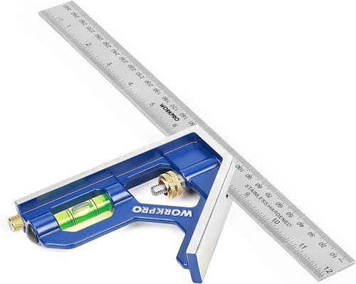 une Règle D'Angle Workpro En Acier Inoxydable