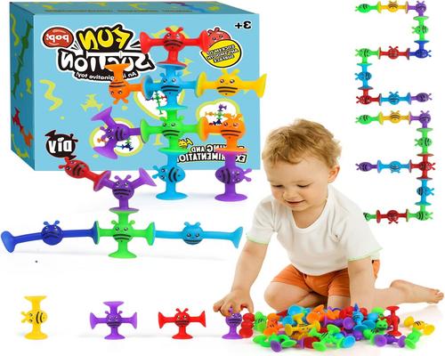 un Ensemble De Jouets À Ventouse En Silicone