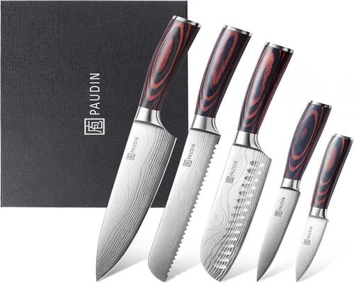 un Set De Couteaux De Cuisine Professionnel Paudin, 5 Pièces