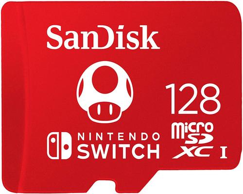 a Sandisk Sdxc Uhs-I Card For Nintendo Switch 128 GB