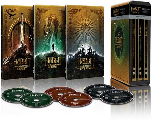 una Película Trilogía El Hobbit Versión Extendida - Steelbook 4K Uhd [Blu-Ray]