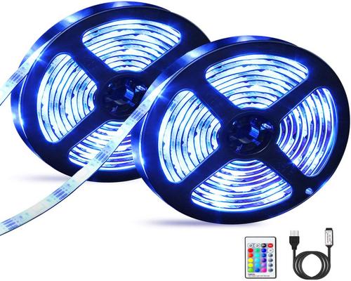 a Led Led Strip 3M X 2, Omeril Led 5050 Rgb 16 S ja 4 vedenpitävää tilaa
