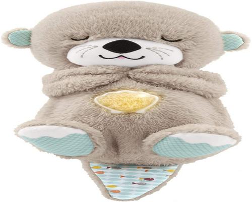 A Fisher-Price My Otter Hugs Good Night Floodlight Night Light Soothing Baby Plush With Heartbeat
