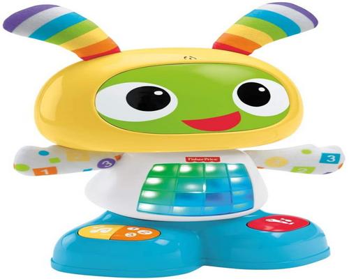 a Fisher-Price Bebo Interaktiivinen robottilelu, jossa on 3 pelitilaa
