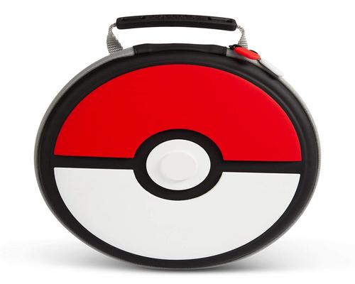 a Set Of Accessory Powera Pokemon Carrying Case For Nintendo Switch Or Nintendo Switch Lite - Poke Ball, Protective Case, Gaming Case, Console Case, Round - Nintendo Swi