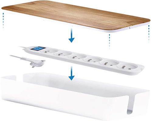 una scatola di immagazzinaggio cavo ciabatta Electraline 300173 + 6 blocchi da 16A