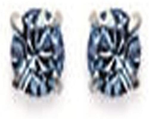 Ett par örhängen i silver 925/000 och blå kristall