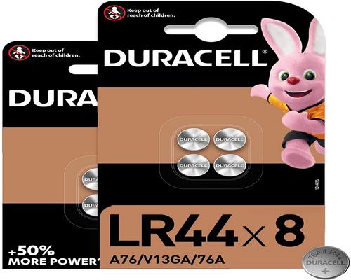 Yksi Duracell Lr44 1,5 V -alkalipaineakku