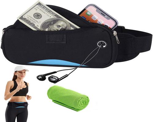 Moliwenメンズベルトスポーツバナナ防水ランニングバッグランニングバッグマネーパスポートチケット携帯電話用の調整可能なベルト