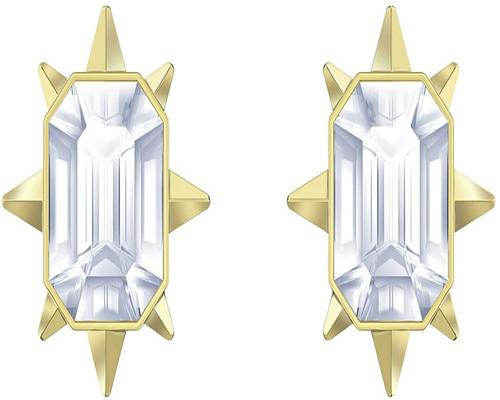 Ein Paar Ohrringe Swarovski Frauen vergoldete Knöpfe