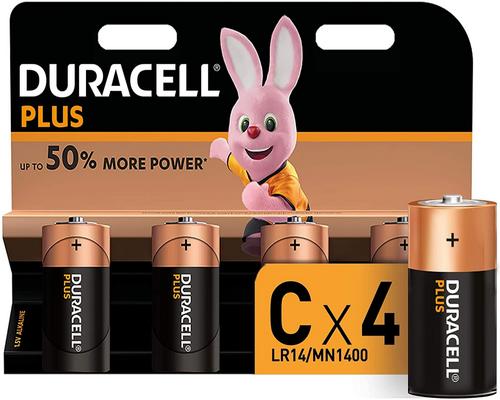 una batteria Duracell Plus