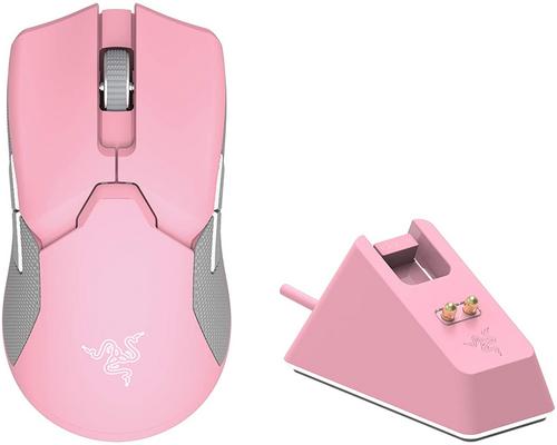 Mouse Razer Viper Ultimate Quartz Pink ワイヤレス ゲーミングマウス ピンク 高速無線 軽量 74G Focus+センサー 20000Dpi 光学スイッチ 8ボタン 充電スタンド付 Chroma