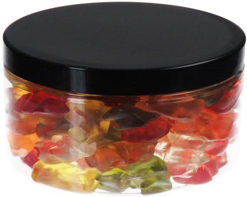 eine 200 ml transparente Flasche mit Haustierglas